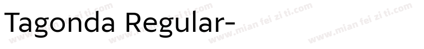 Tagonda Regular字体转换